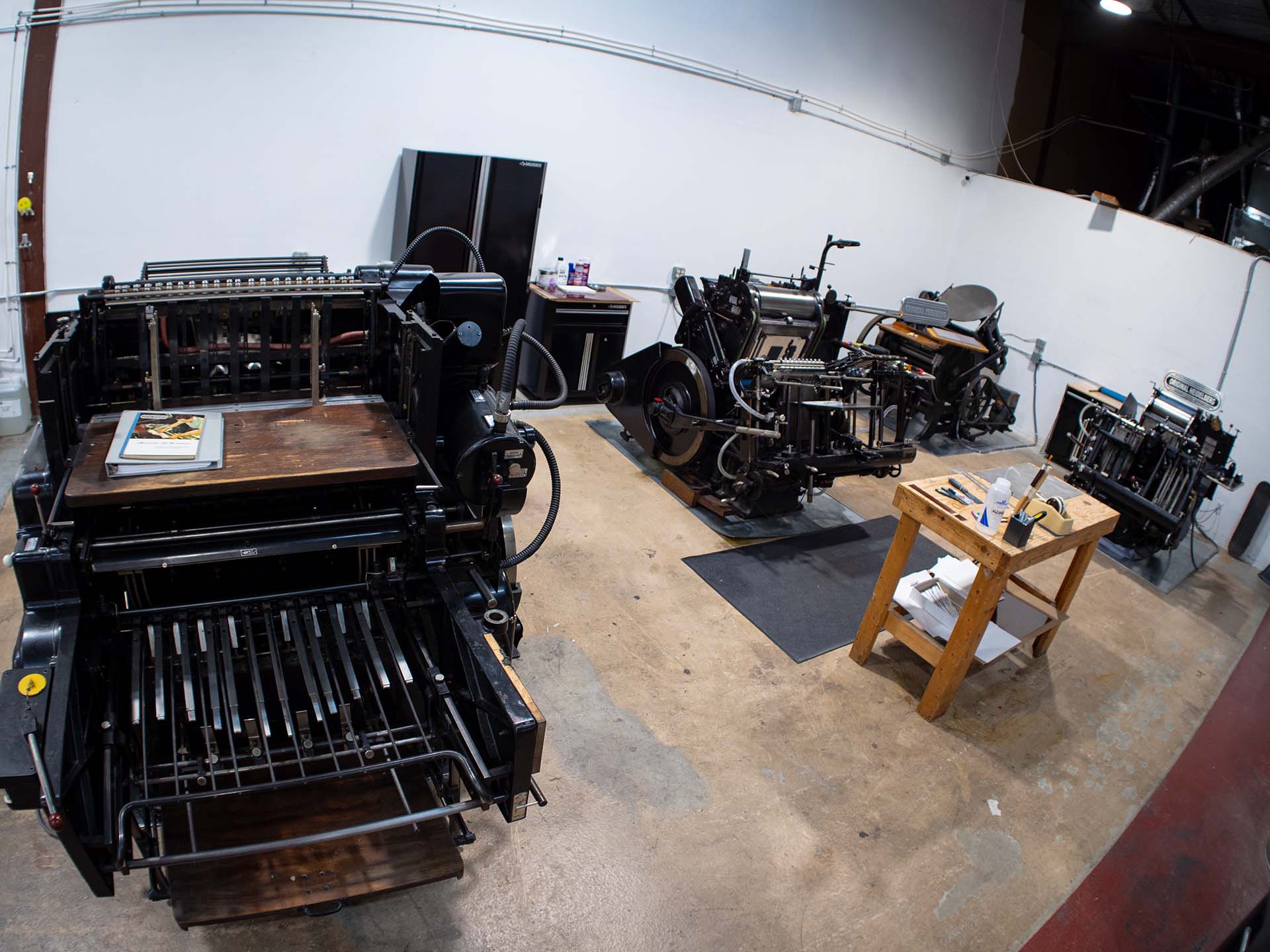 Heidelberg printing presses in the Pressroom Alchemy shop